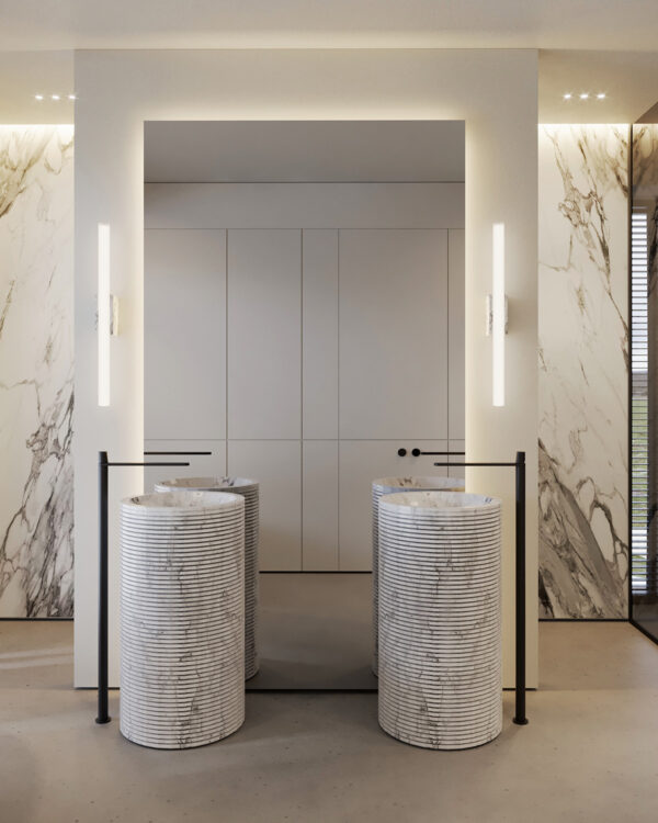 marble pedestal sinks Interior Design Ideas