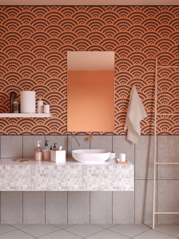 orange bathroom decor Interior Design Ideas