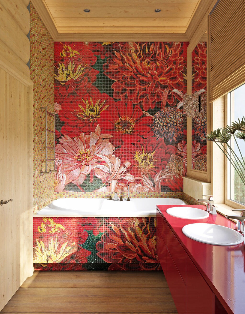 red bathroom decor Interior Design Ideas