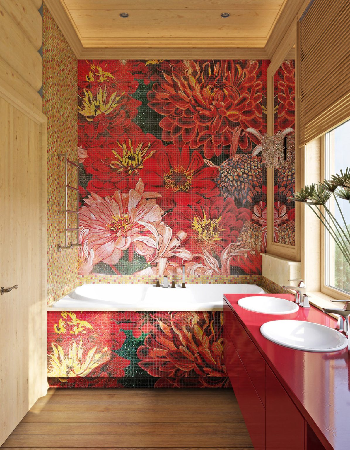red bathroom decor Interior Design Ideas