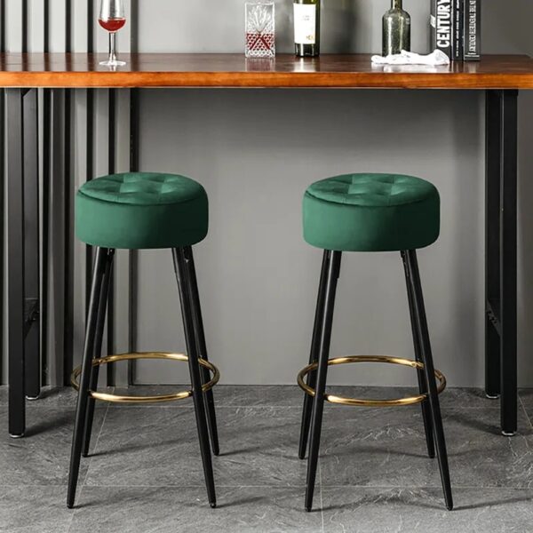 Backless cushioned shop bar stools