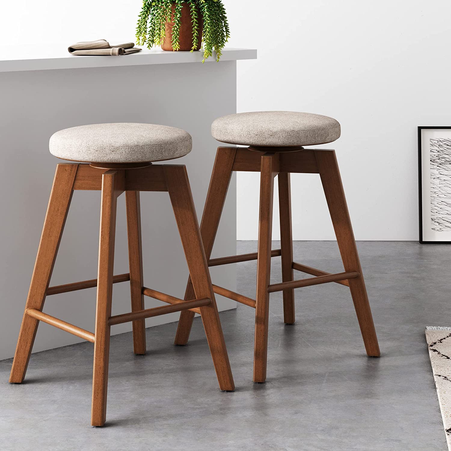 cheap upholstered bar stools swivel backless seat versatile kitchen seating ideas for counter height dining table design ideas mid century modern stylish fabric
