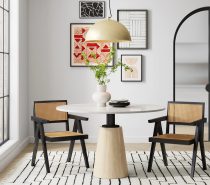light wood black base and white tabletop round marble kitchen table for sale online high end designer unique tables for kitchen flared base pedestal dining stone tabletop