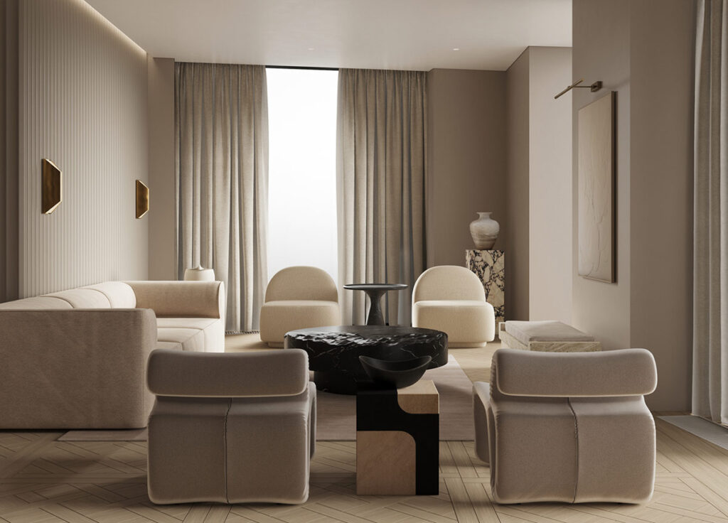 Airy Interiors Styled With Standout Furniture & Wall Treatments