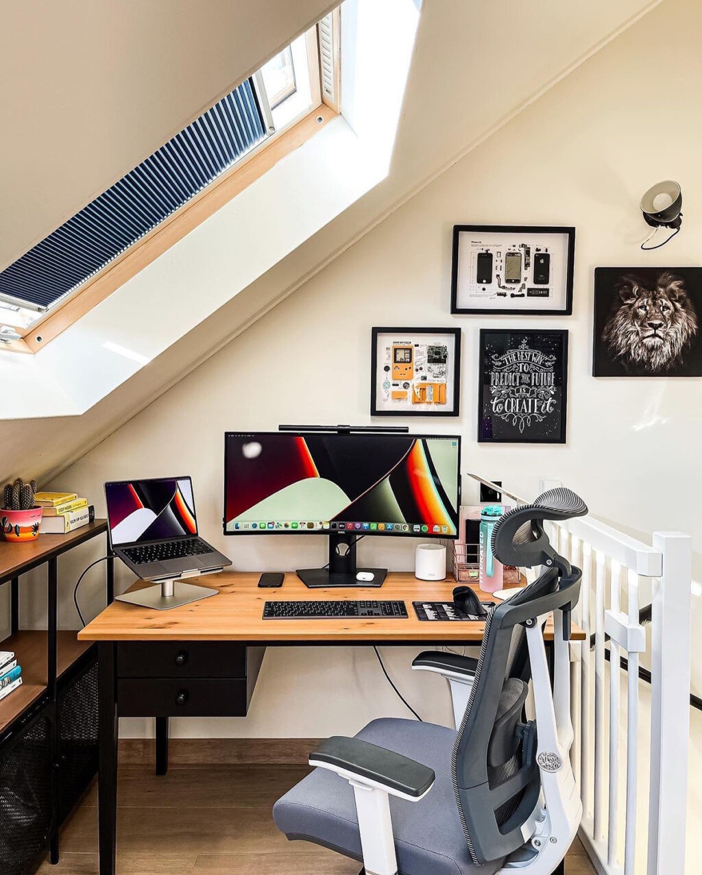 attic home office Interior Design Ideas