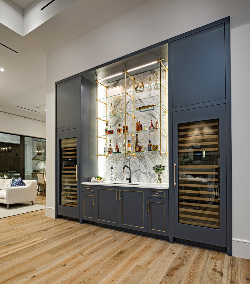 blue home bar Interior Design Ideas