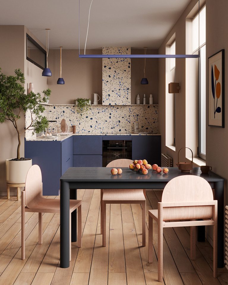 blue kitchen color palette Interior Design Ideas