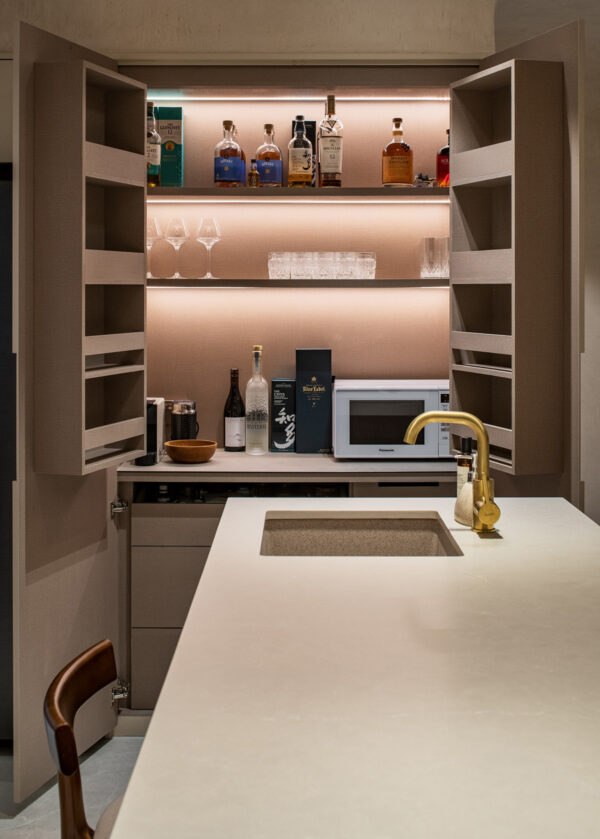 concealed home bar Interior Design Ideas