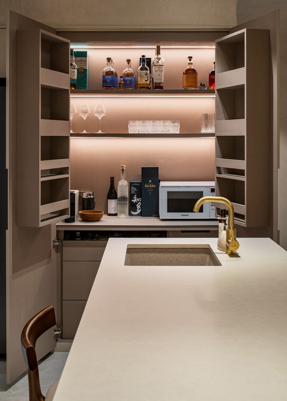 concealed home bar