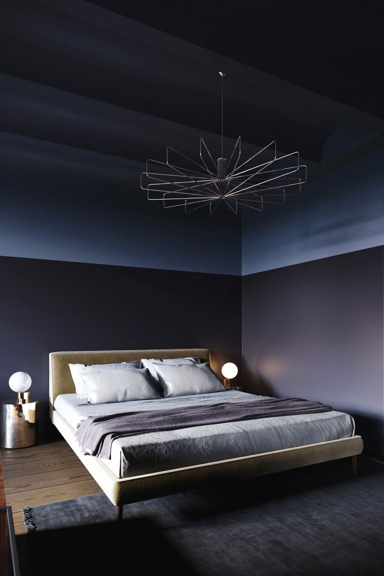 dark gray blue bedroom Interior Design IdeasInterior Design Ideas.