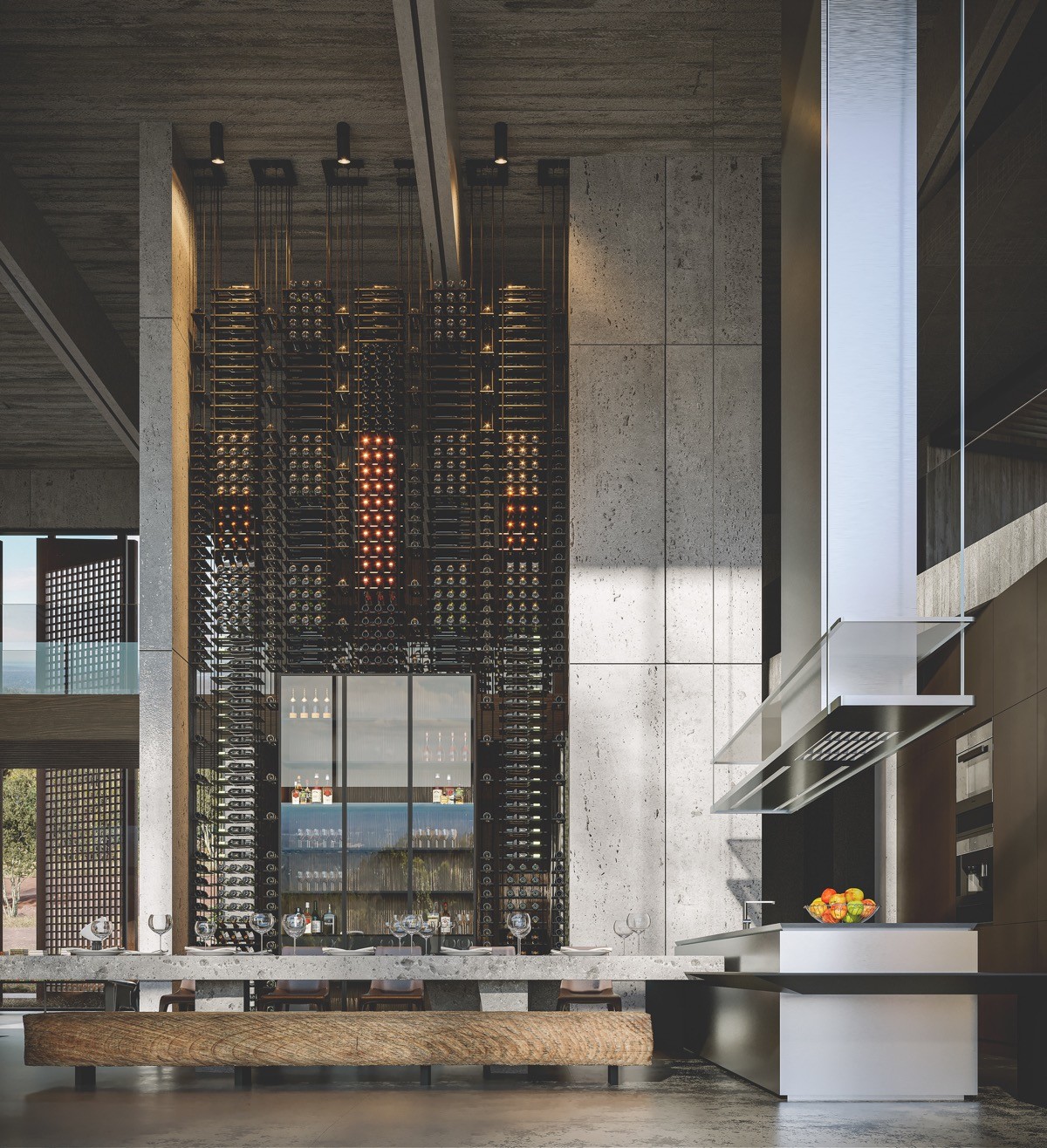 double height home bar