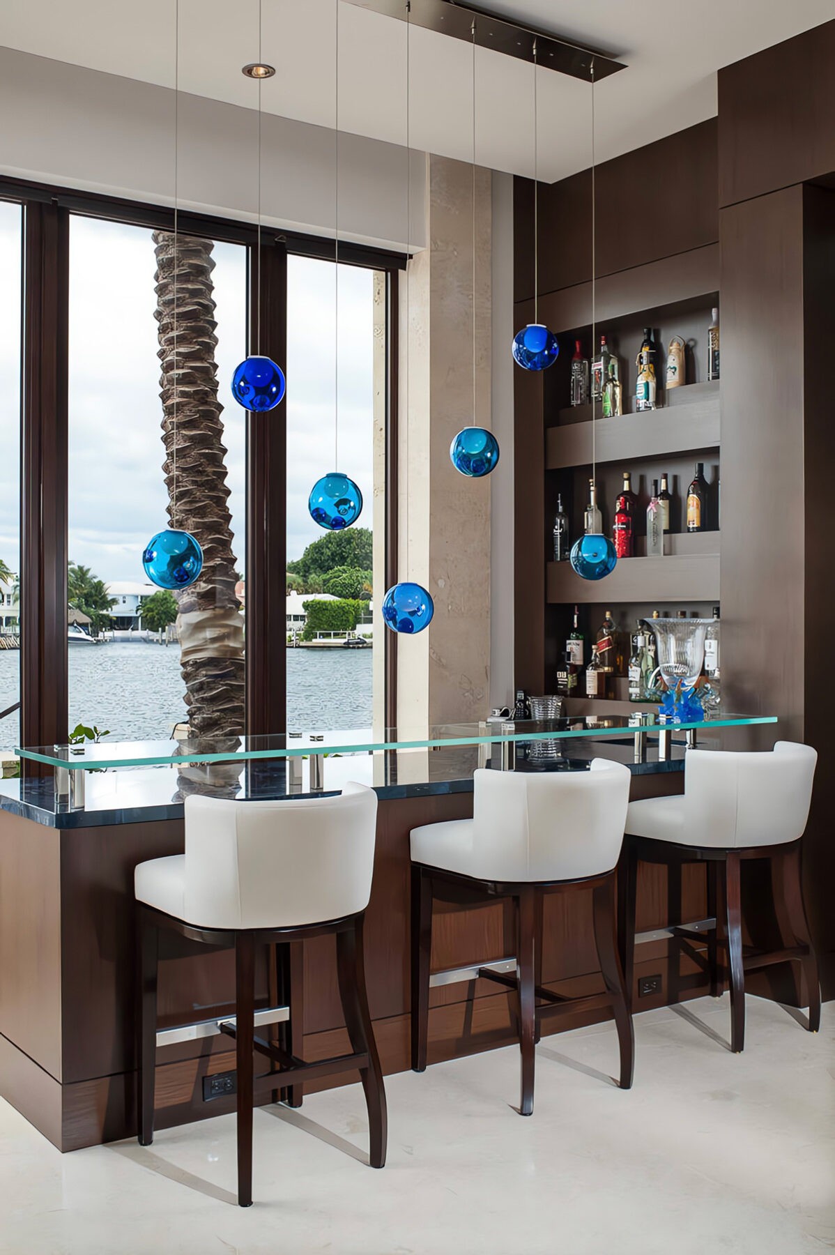 glass home bar