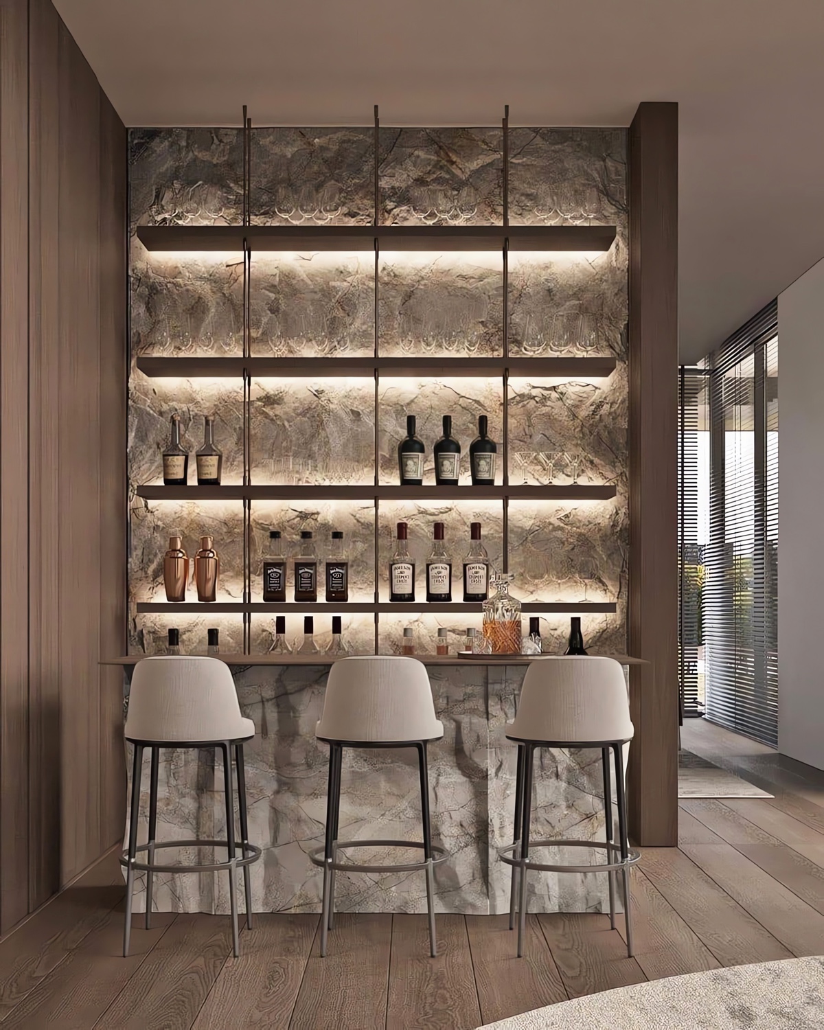 home bar lighting ideas | Interior Design Ideas