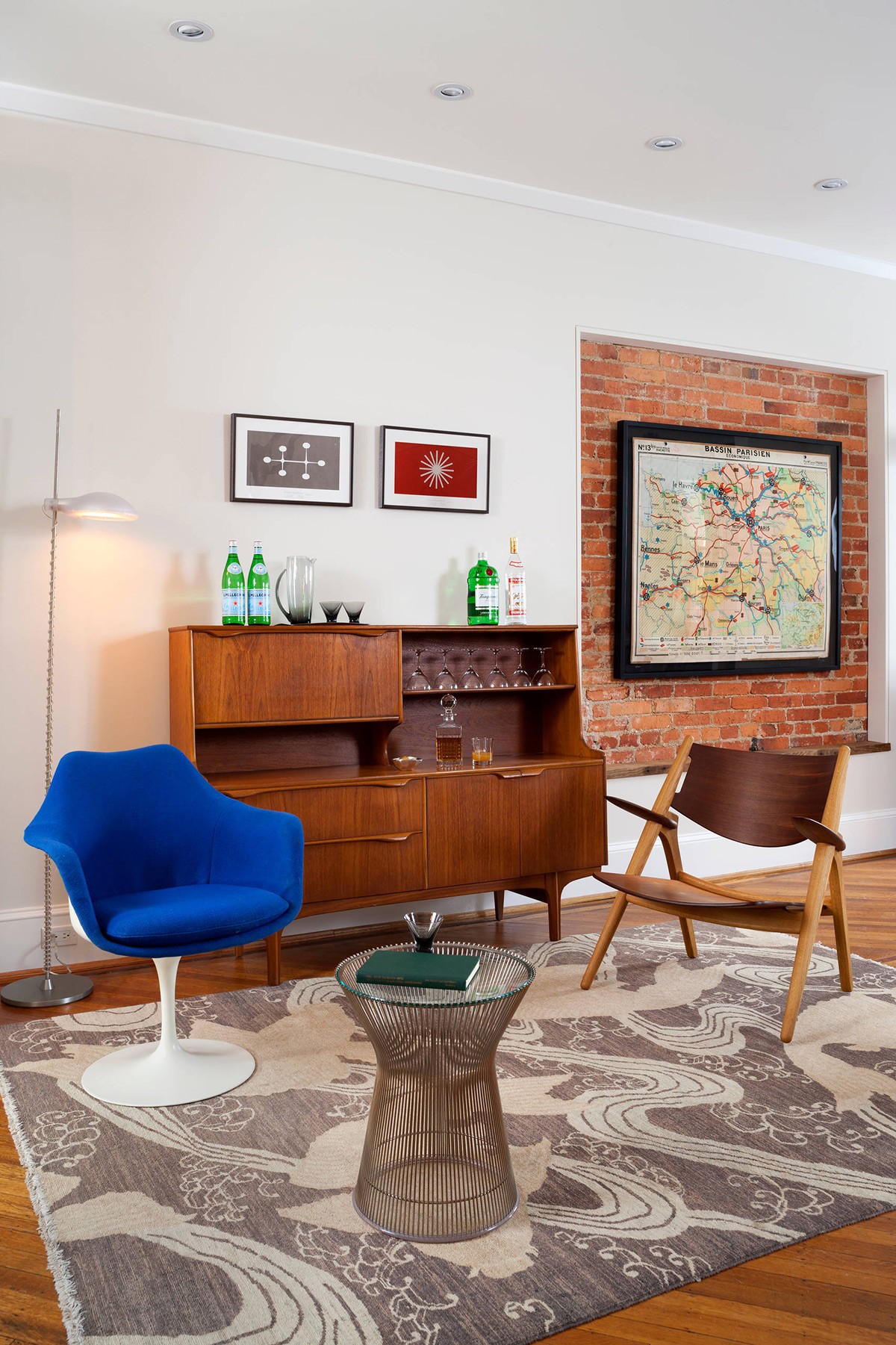 mid century modern home bar