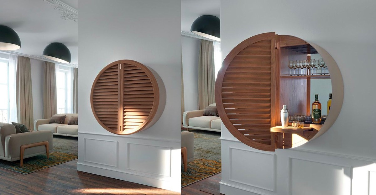 round home bar cabinet