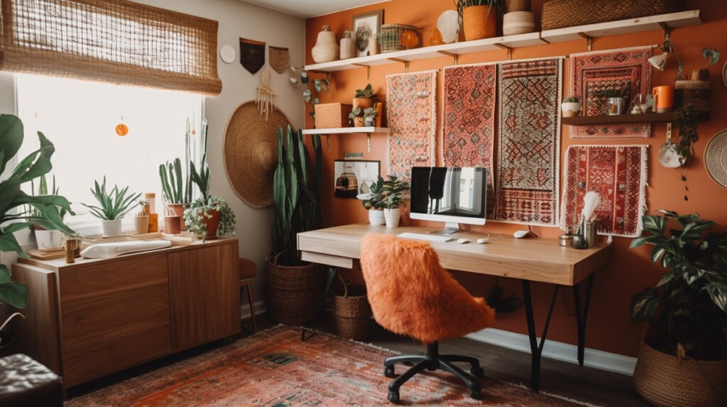 small boho style home office Interior Design Ideas