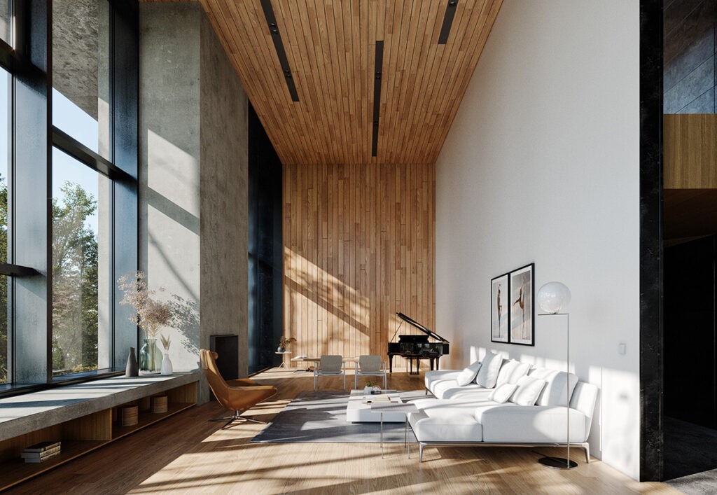 vertical wood accent wall ideas Interior Design Ideas