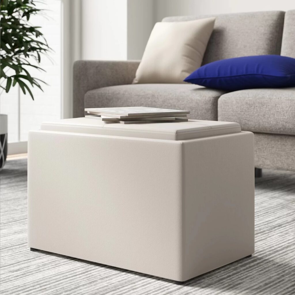 Picture of 51 Leather & Faux Leather Ottomans with Designer Appeal