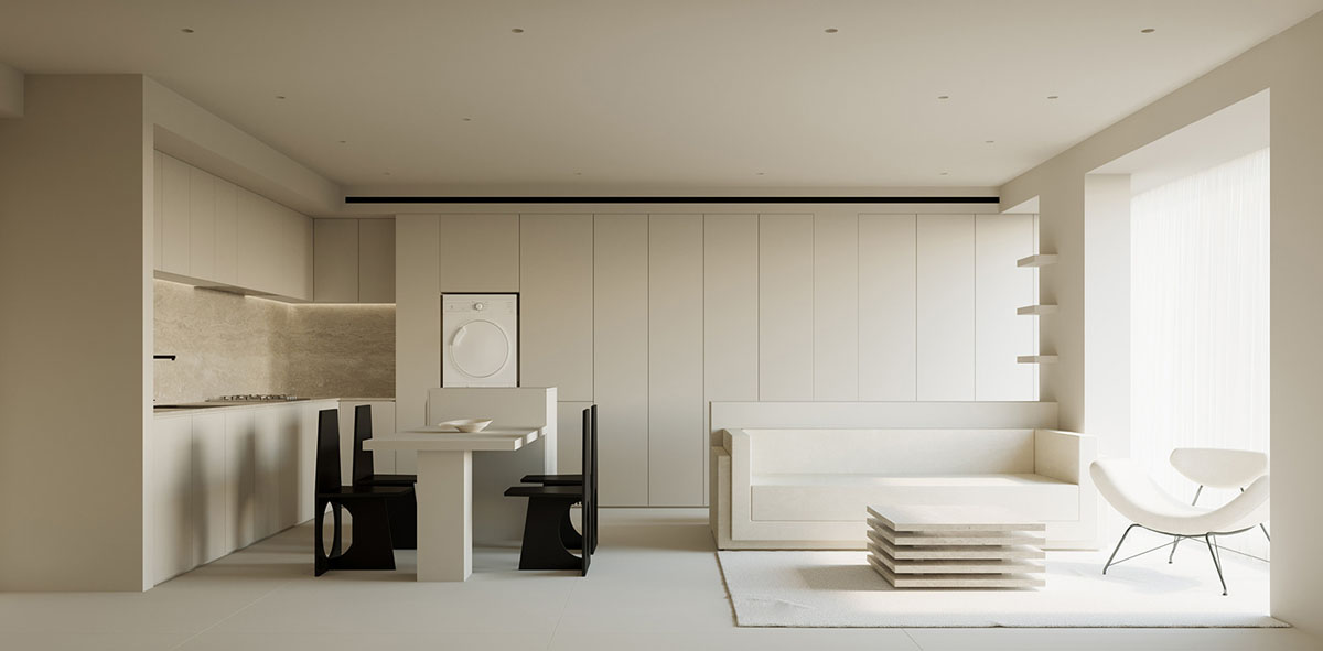 Minimalist Home With Satisfying Symmetry, Alignment, and Grace