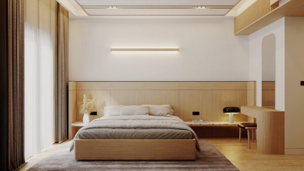 wood paneling accent wall | Interior Design Ideas