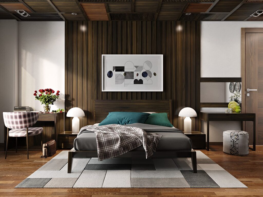 wood plank accent wall | Interior Design Ideas