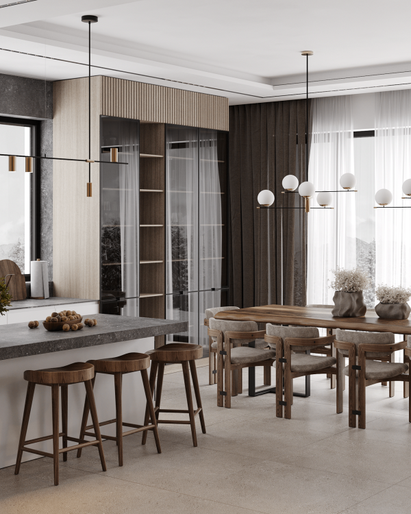 wooden bar stools | Interior Design Ideas