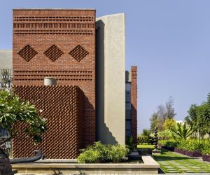 red brick fenestration