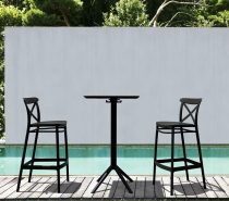 classic plastic black outdoor bar stools for sale online affordable stylish barstools to use on the patio weather resistant durable cross back traditional seating ideas online