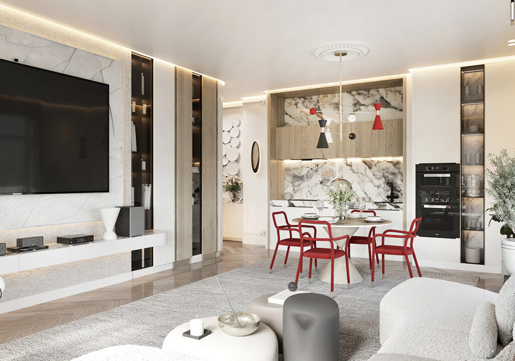 Powerful Neutral Interiors With Invigorating Accents