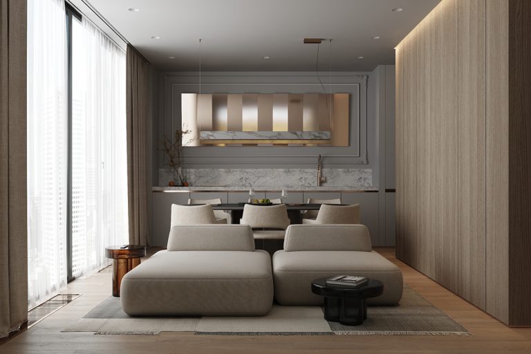 Image showcasing Compact Luxury Apartment With a Freeflowing Open Plan