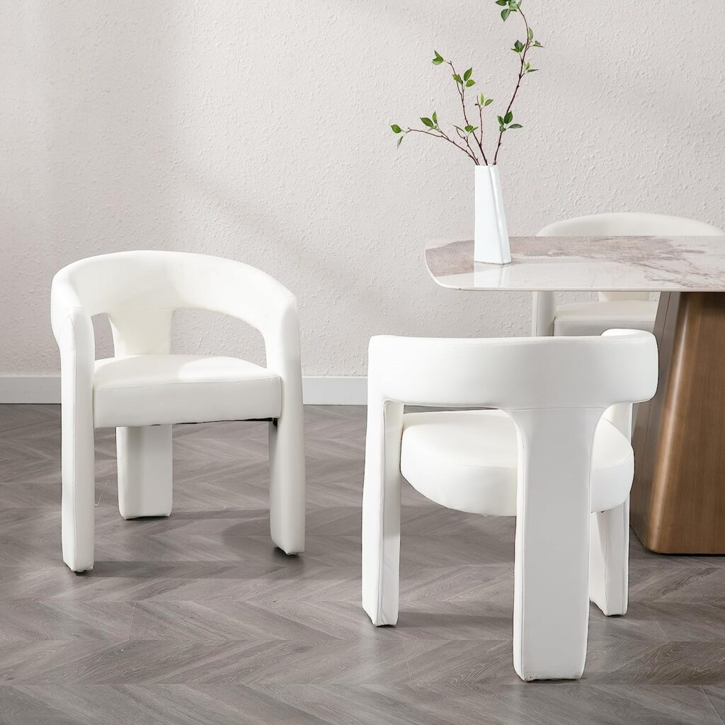 Image showcasing 51 Leather and Faux Leather Dining Chairs for Timeless Style