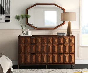 Chocolate Bar Dresser and Wall Mirror