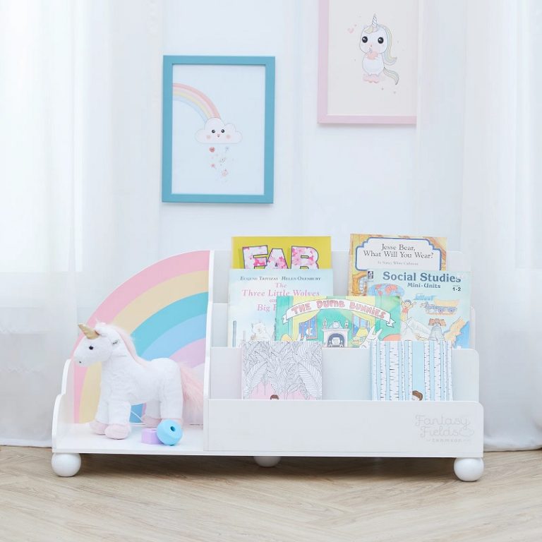 adorable rainbow pastel bookshelf for little girls toddlers ultra low