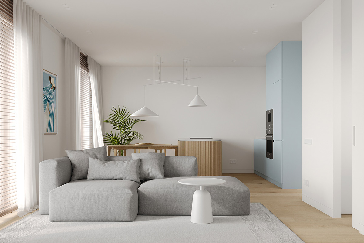 Breathing In Airy Light Blue Home Interiors thumbnail