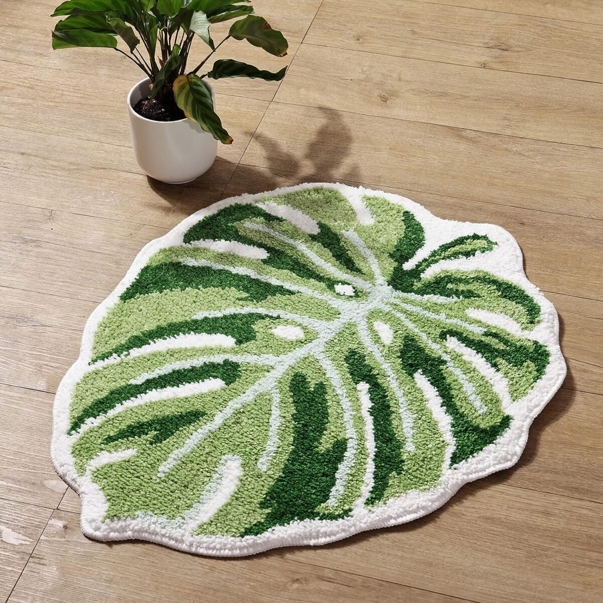 botanical bath mat