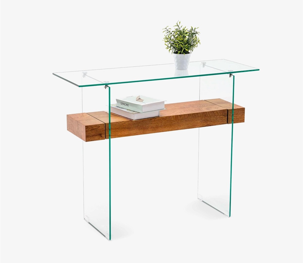 glass console table
