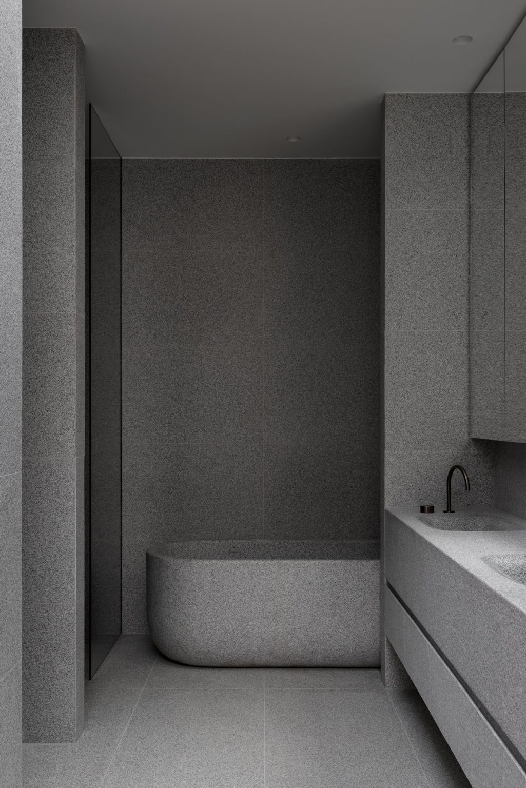 gray bathtub Interior Design Ideas