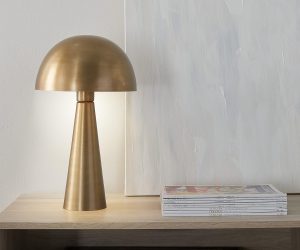 Gold Mushroom Lamp