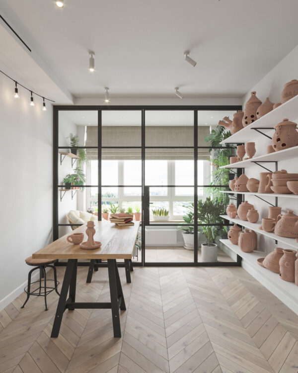 Natural Accents, Double Height Living, and Cozy Ambiance