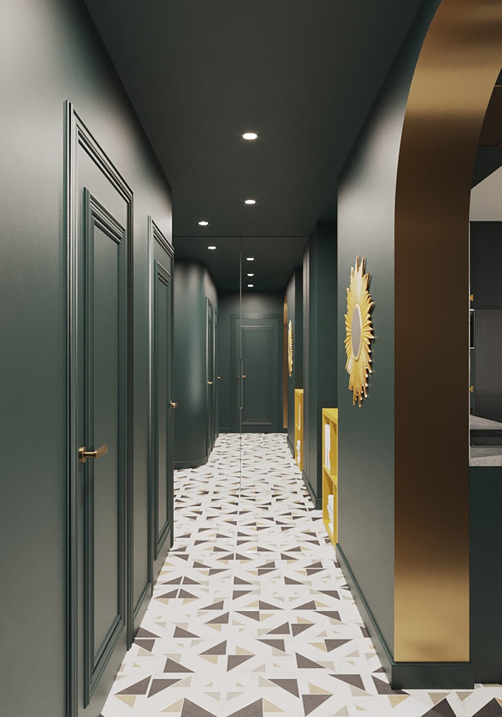 dark green interior design | Interior Design Ideas