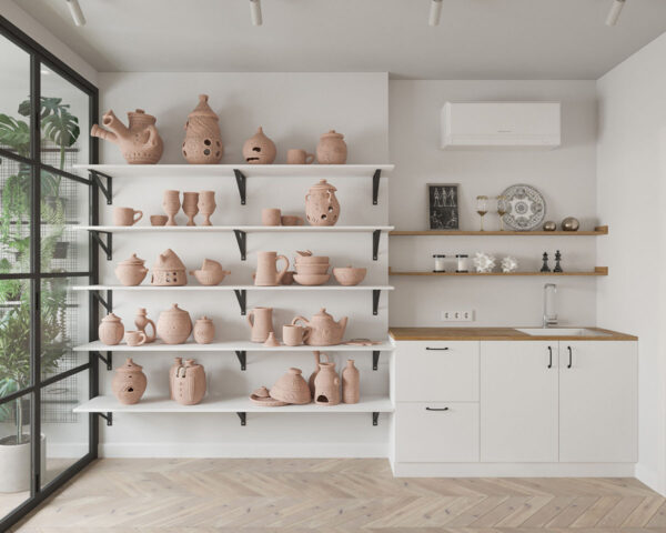 Natural Accents, Double Height Living, and Cozy Ambiance