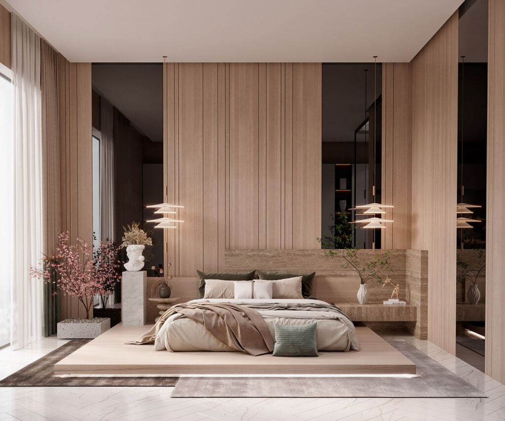 headboard feature wall Interior Design Ideas