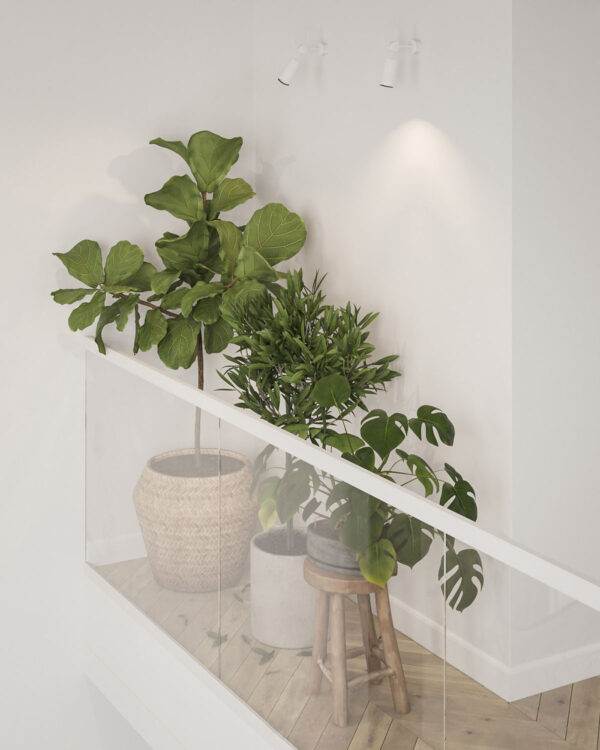 Natural Accents, Double Height Living, and Cozy Ambiance