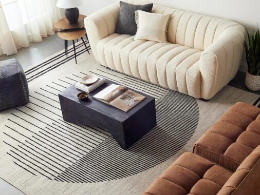 modern geometric area rug