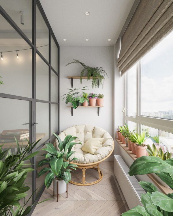 Natural Accents, Double Height Living, and Cozy Ambiance