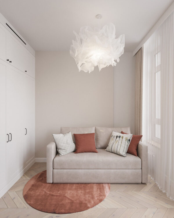 Natural Accents, Double Height Living, and Cozy Ambiance