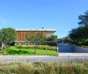 wood and concrete house exterior