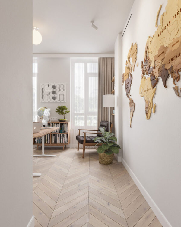 Natural Accents, Double Height Living, and Cozy Ambiance
