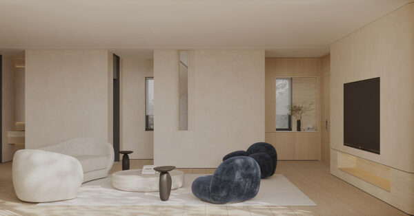 Understated Chic: Inside a Tranquil Minimalist Home with Sculptural Furnishings
