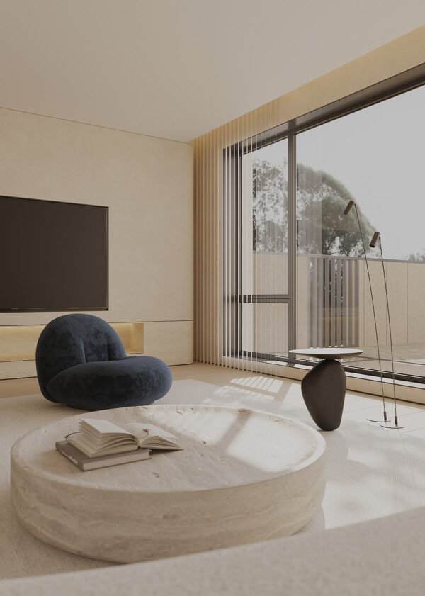 Understated Chic: Inside a Tranquil Minimalist Home with Sculptural Furnishings